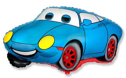 Léggömb autó kék 81 cm