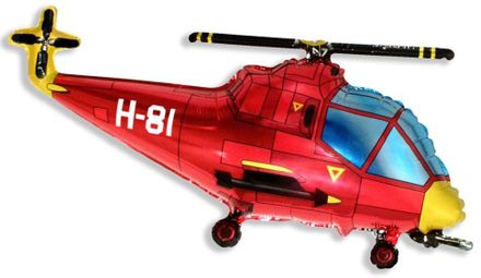Léggömb helikopter piros 97 cm