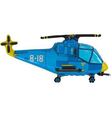 Balloon kék helikopter 75 cm
