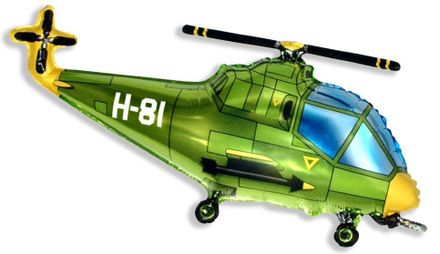 Balloon helikopter zöld 35 cm