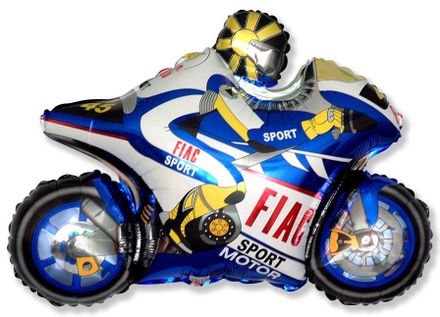 Léggömb motorkerékpár kék 97 cm