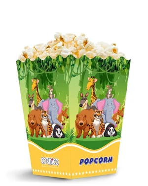 Doboz 1,7 L Popcorn MINI Állatok ZOO