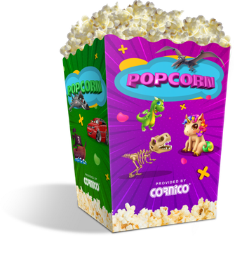 Doboz 3,0 L Popcorn MIDI Mese Cartoon