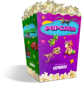 Doboz 3,0 L Popcorn MIDI Mese Cartoon